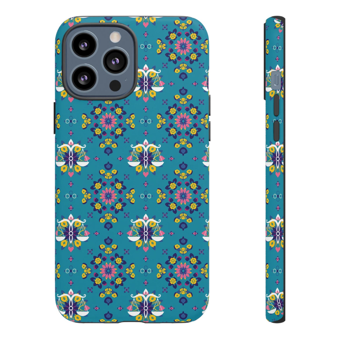 Tough Cases, Libra, Zodiac v2, Flower Pattern