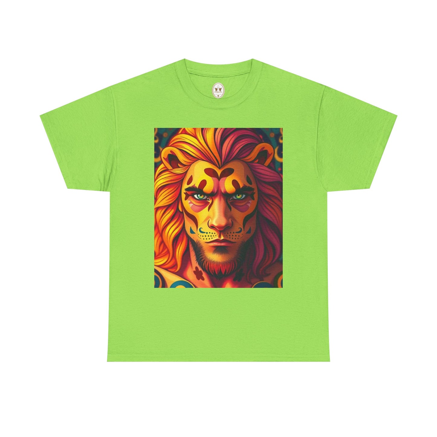 Unisex Heavy Cotton T-Shirt, Leo, Zodiac v2, Sexy Art