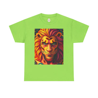 Unisex Heavy Cotton T-Shirt, Leo, Zodiac v2, Sexy Art