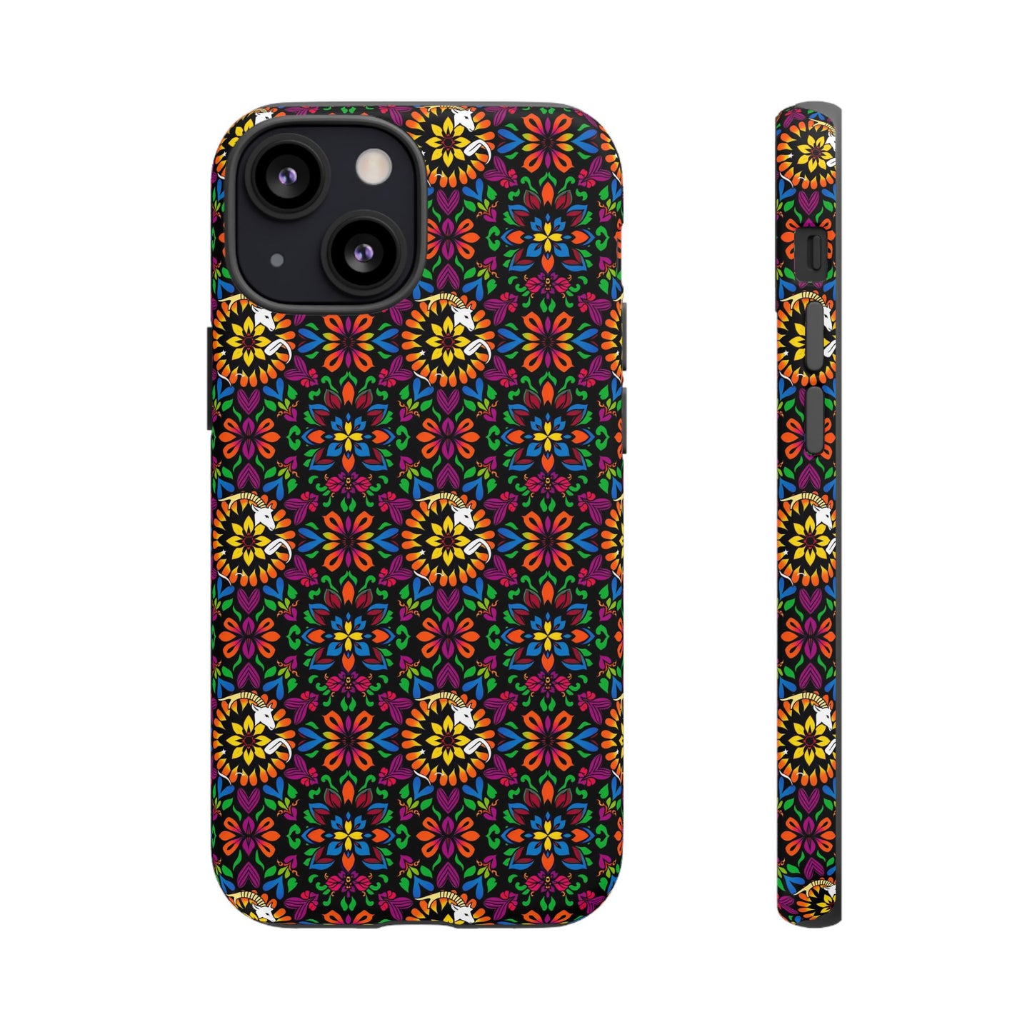 Tough Cases, Capricorn, Zodiac v2, Flower Pattern