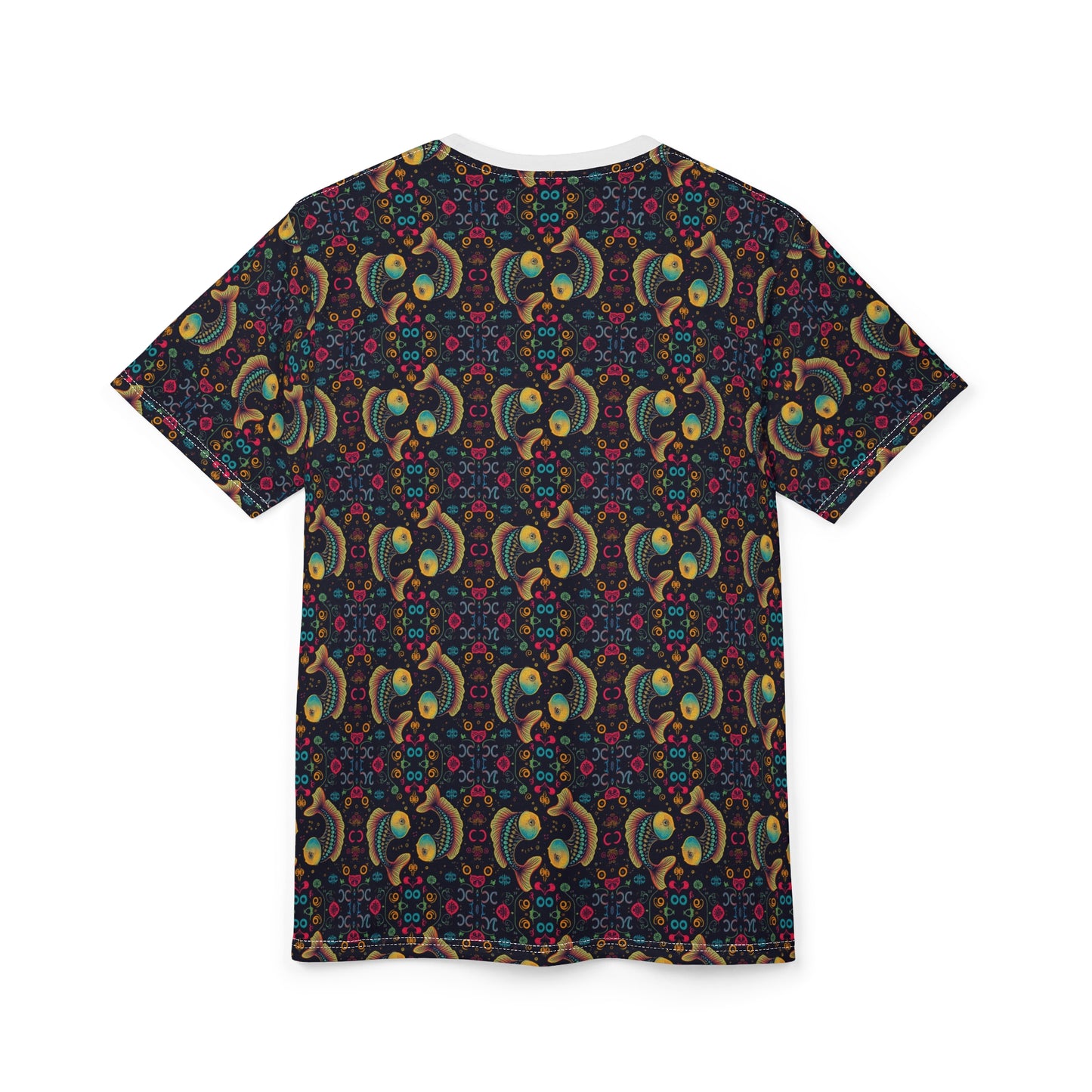 Unisex Cut & Sew T-Shirt, AOP, Pisces, Zodiac v1, Pattern