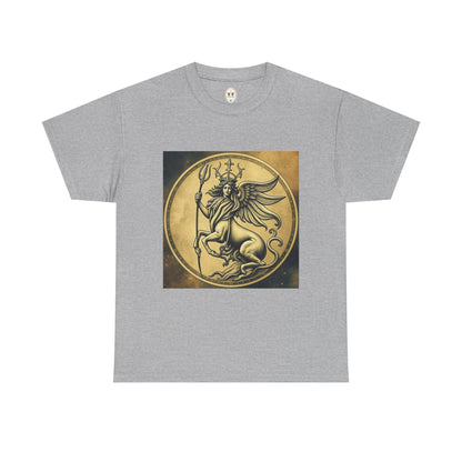 Unisex Heavy Cotton T-Shirt, Animal Angel v1, Virgo Zodiac Design