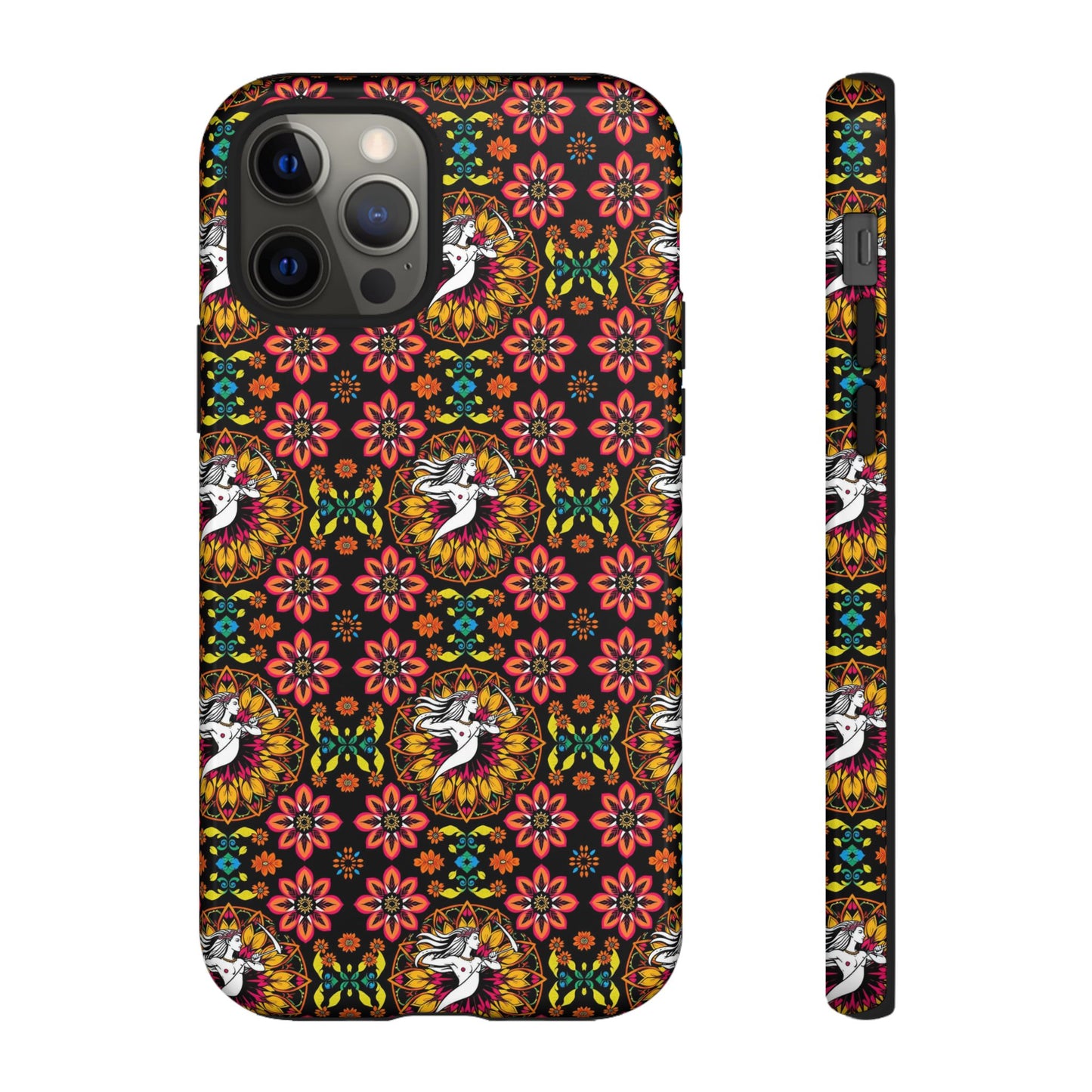 Tough Cases, Sagittarius, Zodiac v2, Flower Pattern