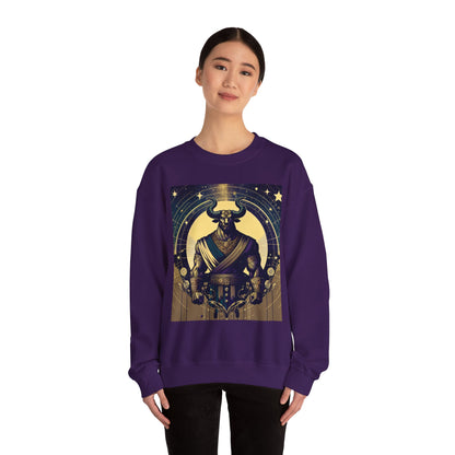 Unisex Heavy Blend™ Crewneck Sweatshirt, Minotaur, Taurus Zodiac Design