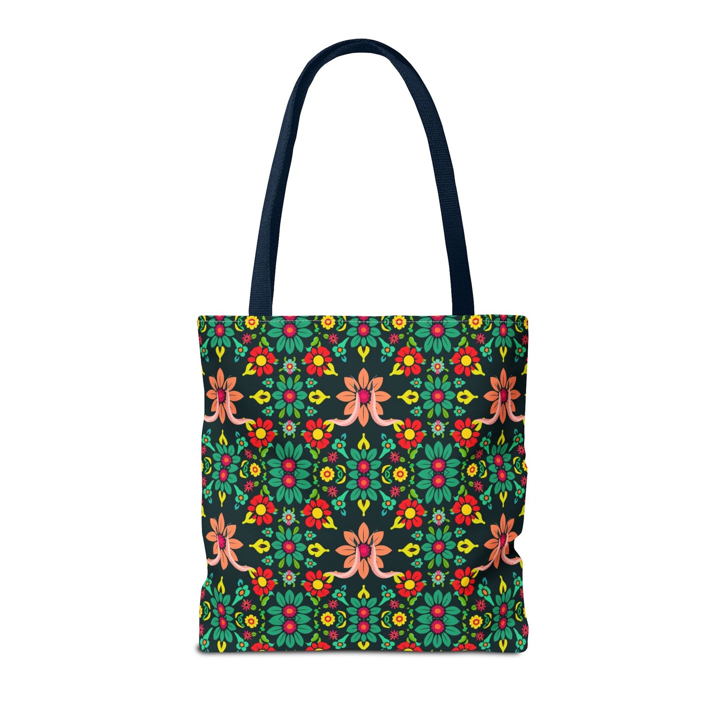 Tote Bag, (AOP), Aquarius, Zodiac v1, Flower Pattern