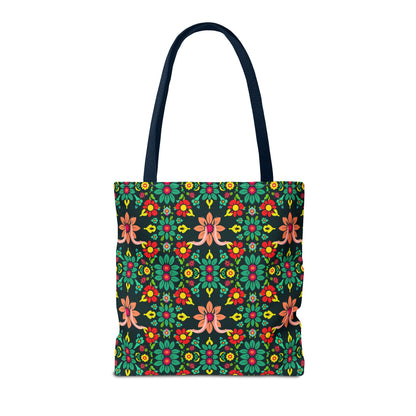 Tote Bag, (AOP), Aquarius, Zodiac v1, Flower Pattern