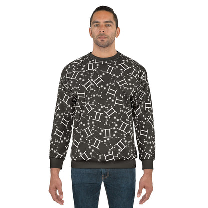 Zodiac AOP Unisex Sweatshirt Gemini Zodiac Sign