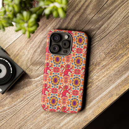 Tough Cases, Leo, Zodiac v1, Flower Pattern