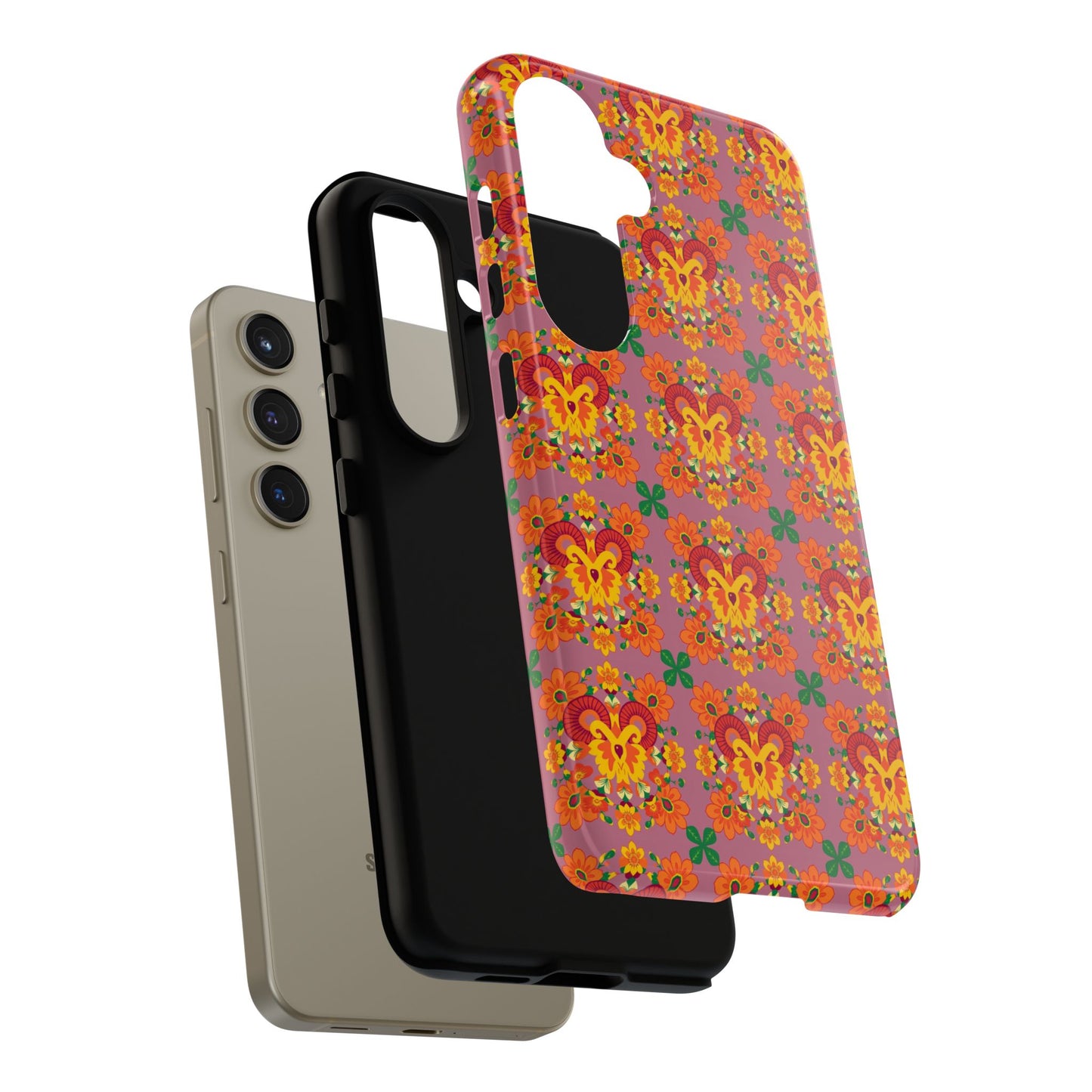Tough Cases, Aries, Zodiac v1, Flower Pattern