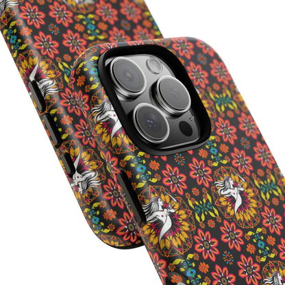 Tough Cases, Sagittarius, Zodiac v2, Flower Pattern