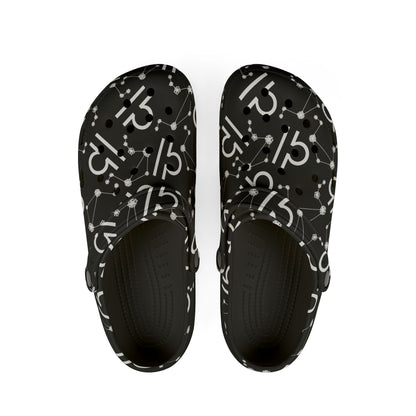 EVA Foam Rubber Shoes (AOP), Material 100% EVA, Libra Zodiac Design
