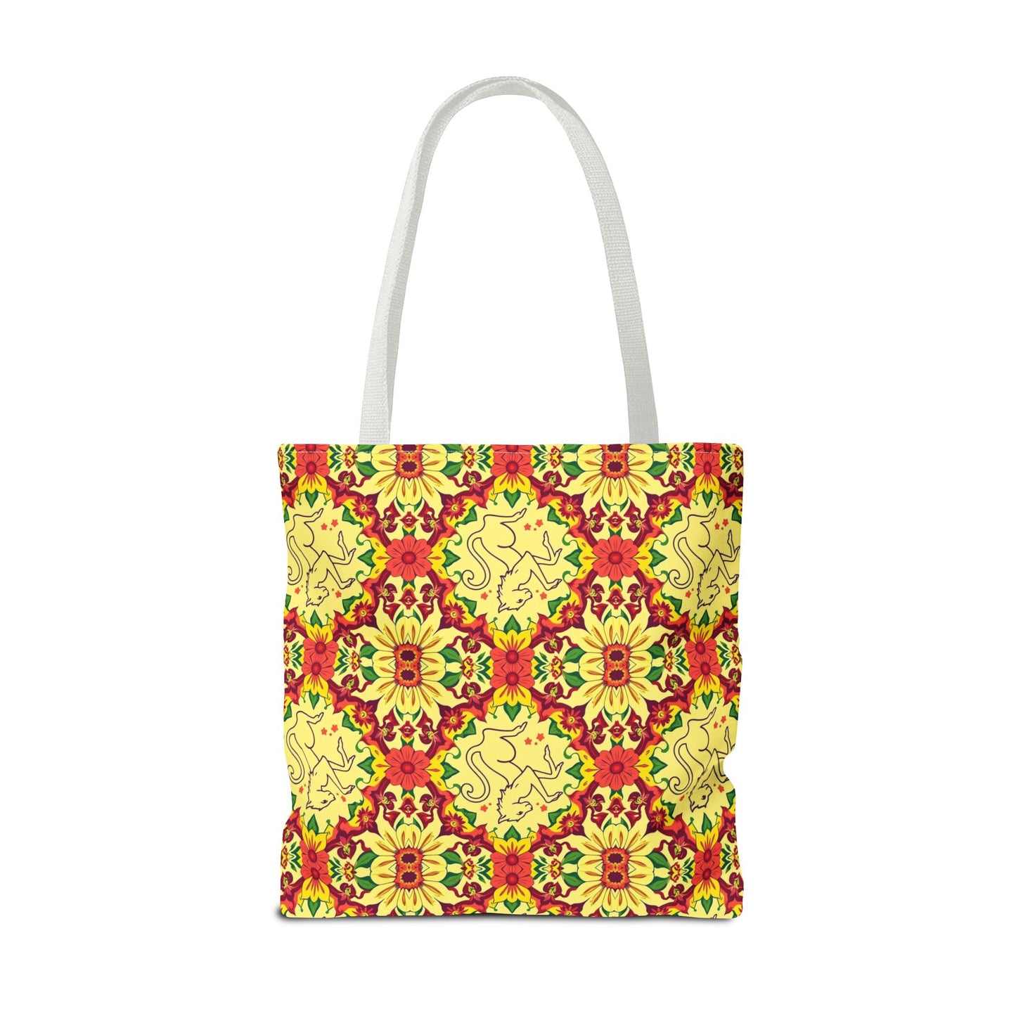 Tote Bag, (AOP), Virgo, Zodiac, Flower Pattern