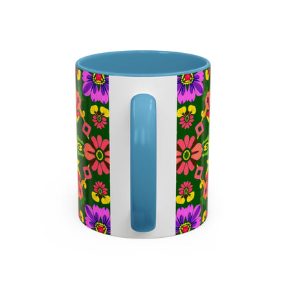 Accent Coffee Mug, Libra, Zodiac, Flower Pattern, (11, 15oz)