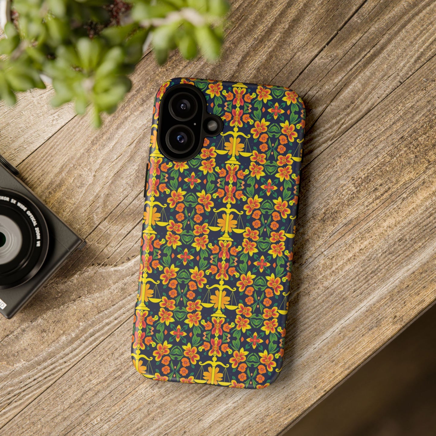 Tough Cases, Libra, Zodiac v3, Flower Pattern
