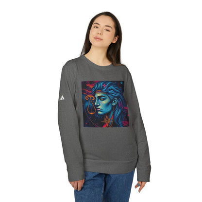 Adidas, Unisex Fleece Crewneck Sweatshirt, Libra, Pop Art, Zodiac