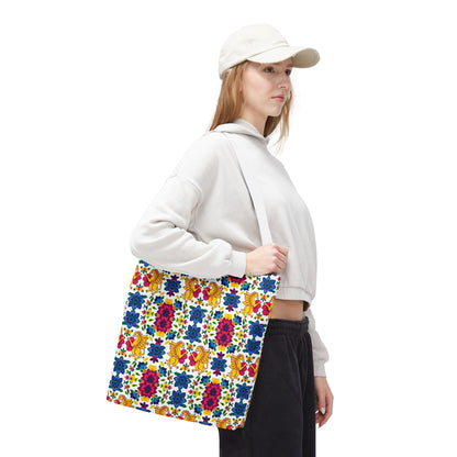 Tote Bag (AOP), Gemini, Zodiac, Flower Pattern