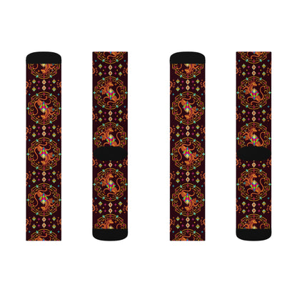Sublimation Socks, Virgo, Zodiac v1, Jewel Pattern