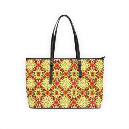 Leather Shoulder Bag, Virgo, Zodiac, Flower Pattern