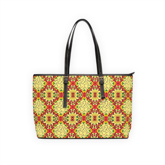 Leather Shoulder Bag, Virgo, Zodiac, Flower Pattern