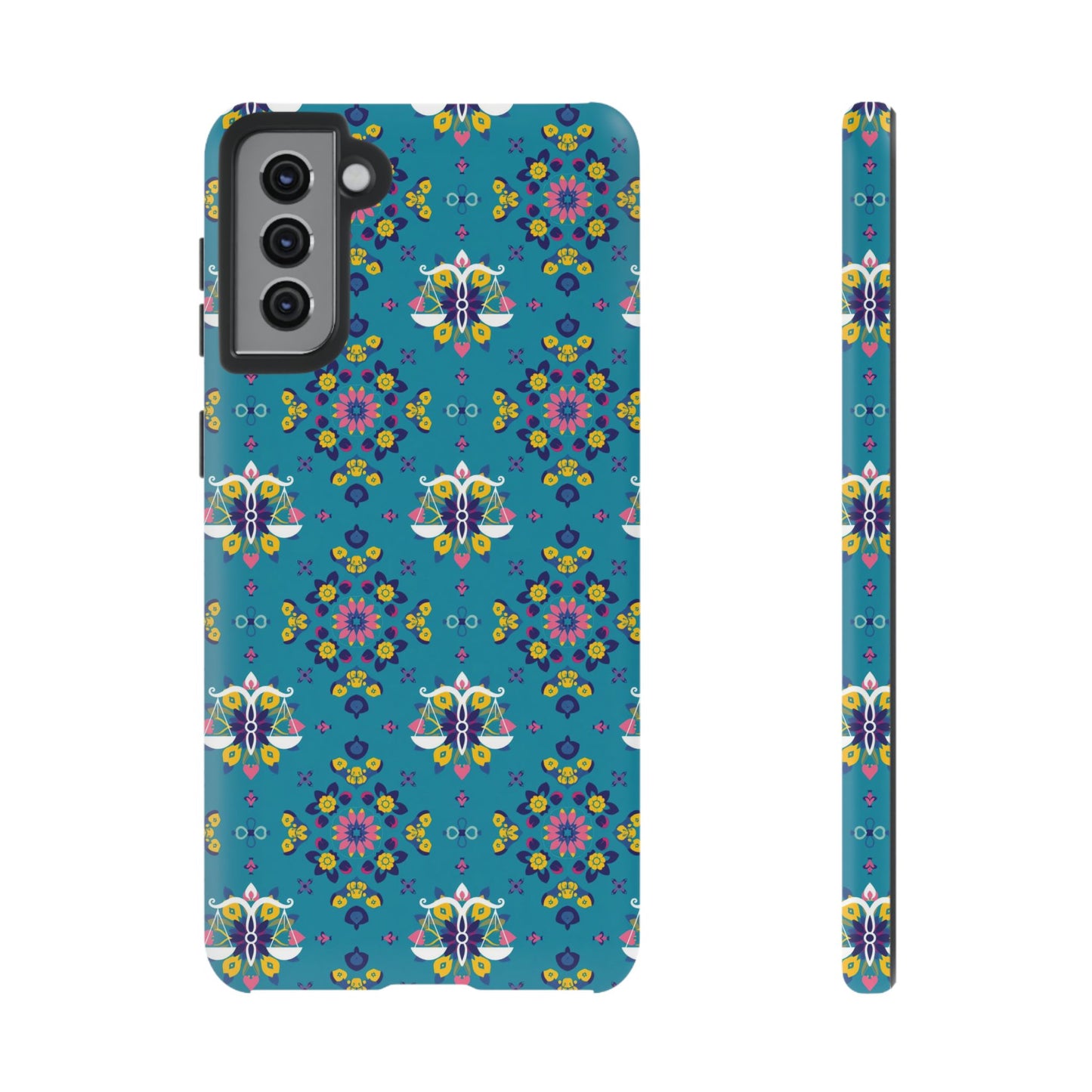 Tough Cases, Libra, Zodiac v2, Flower Pattern