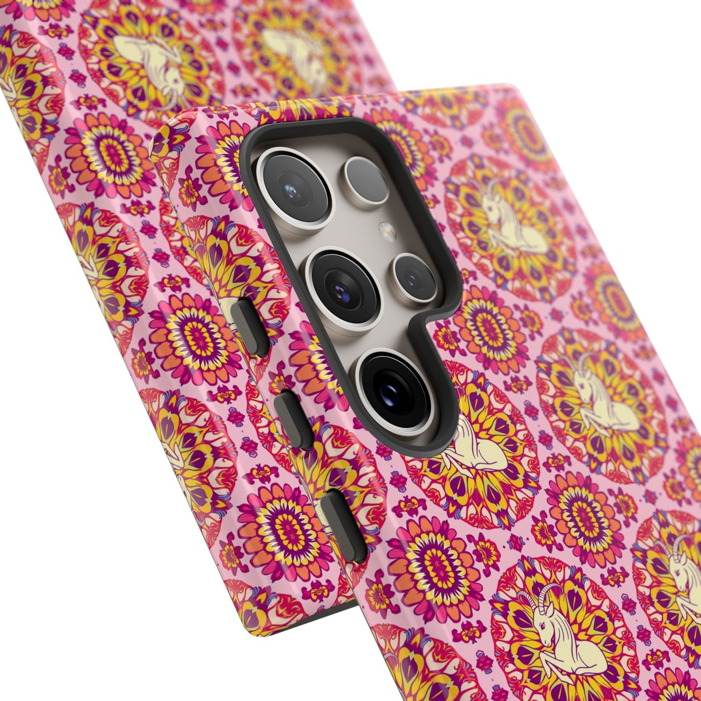 Tough Cases, Capricorn, Zodiac v4, Flower Pattern