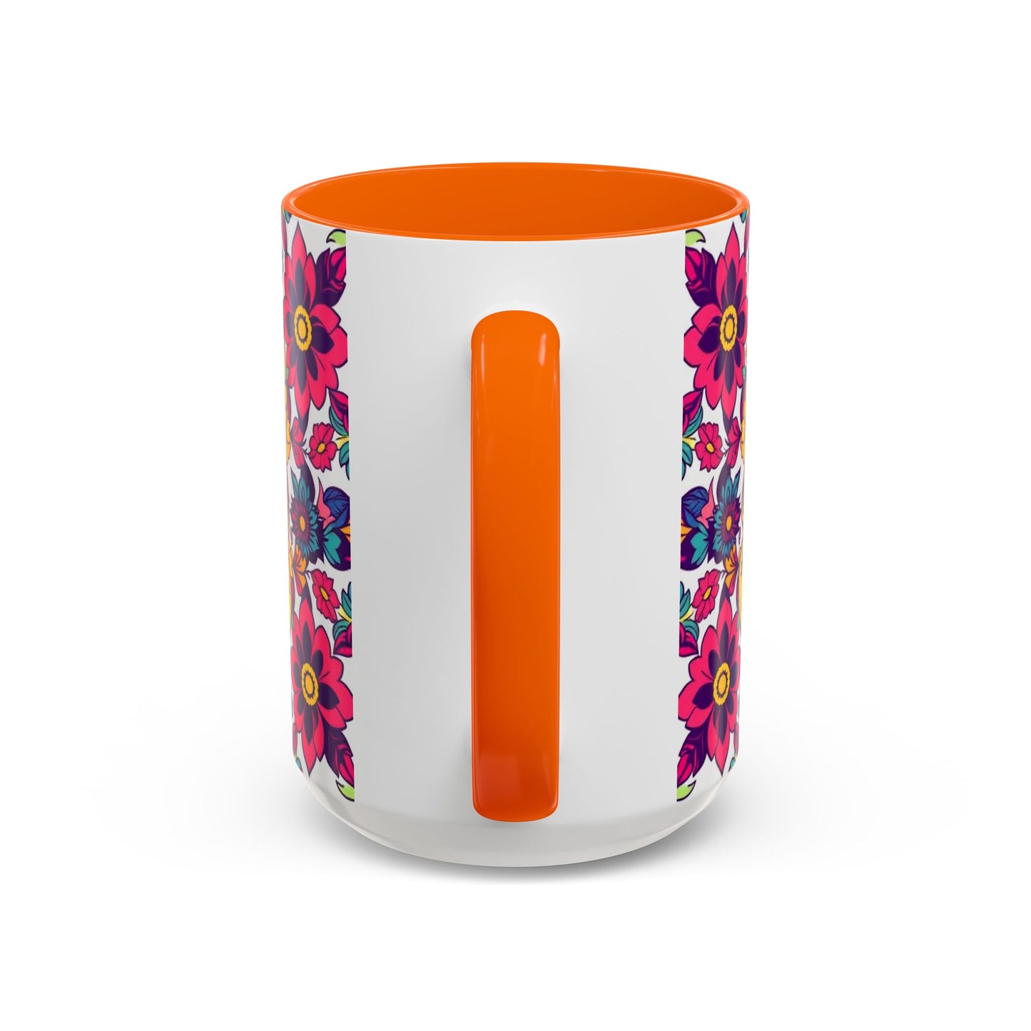 Accent Coffee Mug, Scorpio, Zodiac v2. Flower Pattern, (11, 15oz)