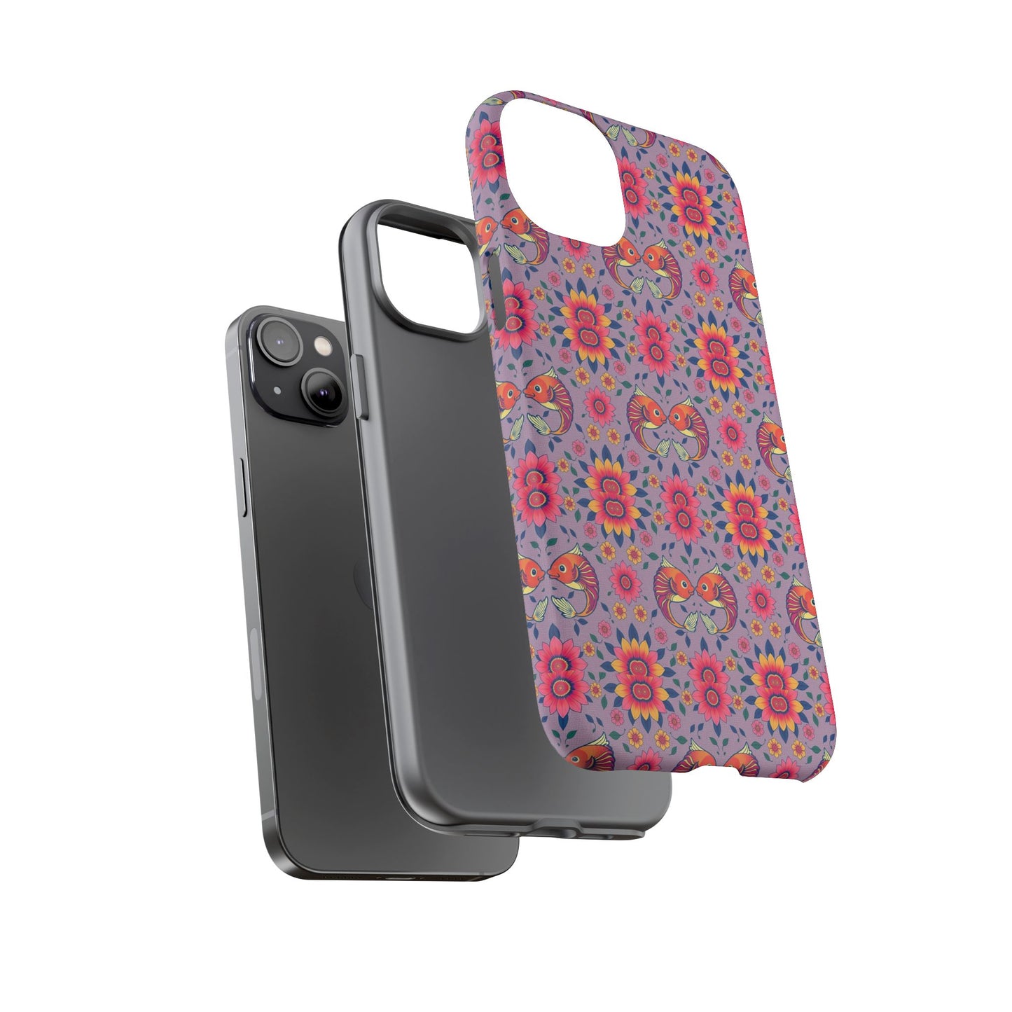 Tough Cases, Pisces, Zodiac v3, Flower Pattern