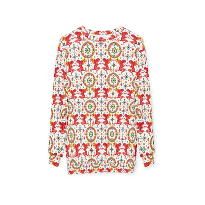 Unisex Sweatshirt (AOP), Gemini, Zodiac, Jewel Pattern