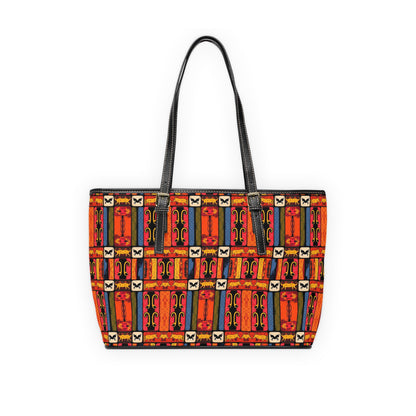 Leather Shoulder Bag, Virgo, Zodiac v2, Shapes Pattern