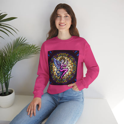 Unisex Heavy Blend™ Crewneck Sweatshirt, Glass 1, Virgo Zodiac Design
