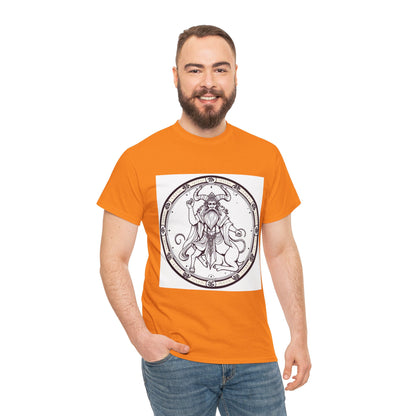 Unisex Heavy Cotton T-Shirt, Bull Centaur v1, Taurus Zodiac Design