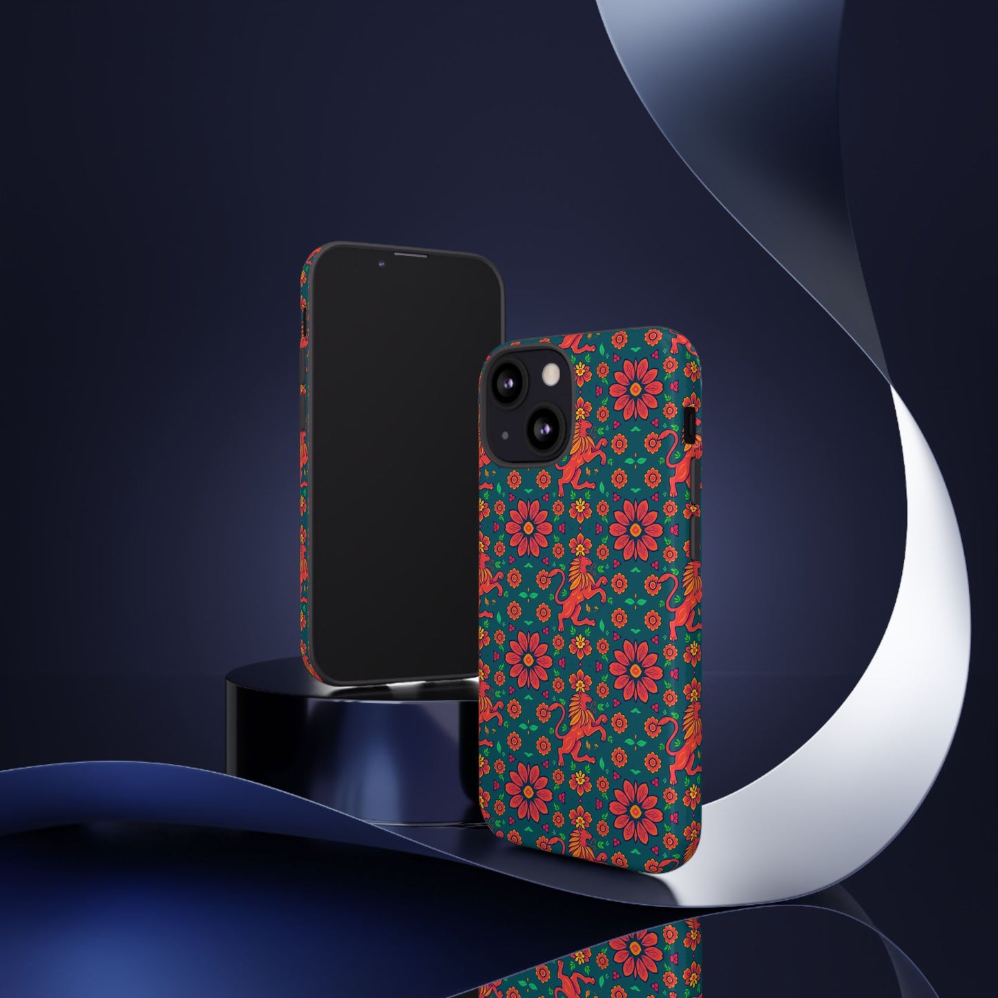 Tough Cases, Leo, Zodiac v2, Flower Pattern