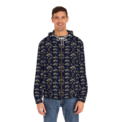 Full-Zip Hoodie (AOP), Pisces, Zodiac v2, Pattern