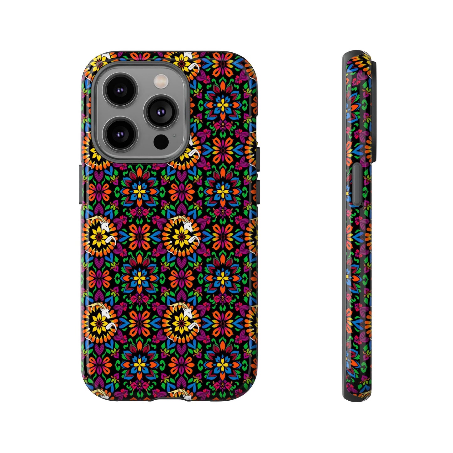 Tough Cases, Capricorn, Zodiac v2, Flower Pattern
