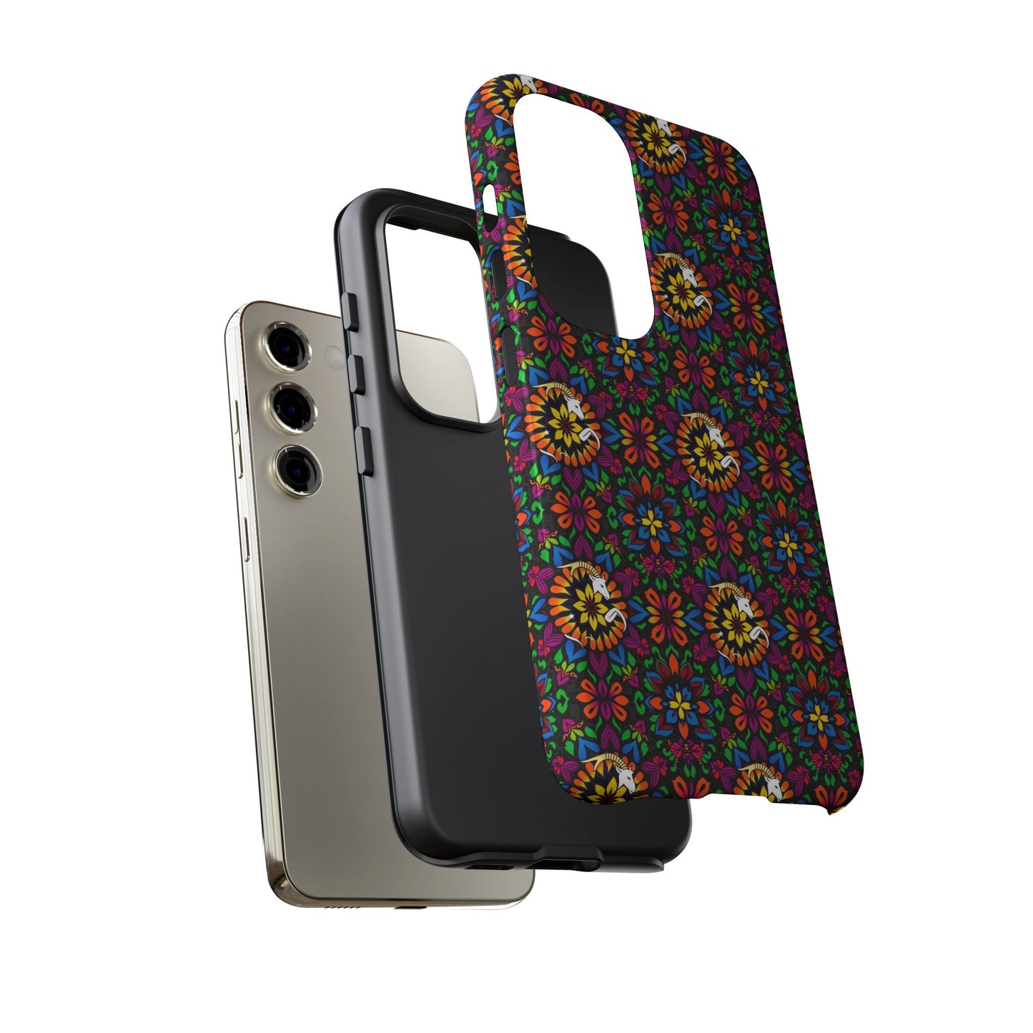 Tough Cases, Capricorn, Zodiac v2, Flower Pattern