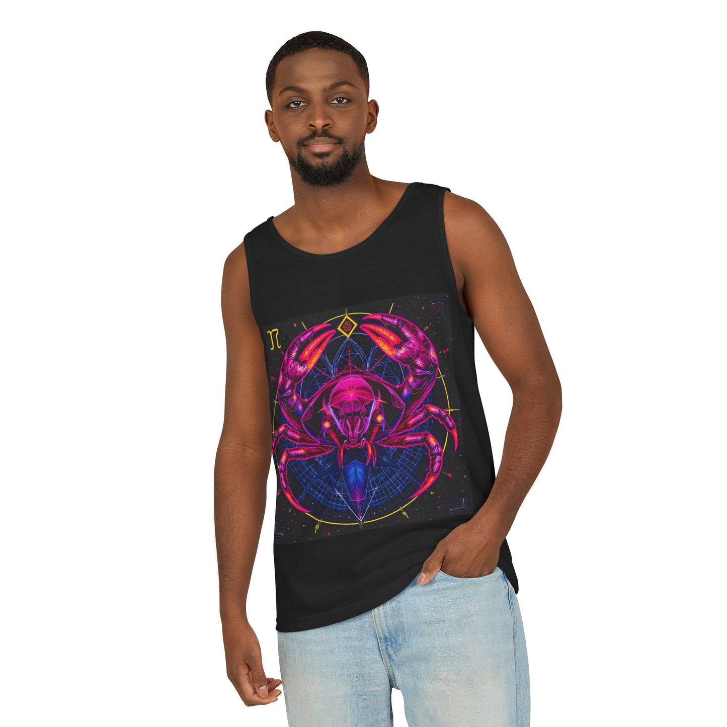 Unisex Garment-Dyed, Tank Top, Cancer, Pop Art, 100% US cotton