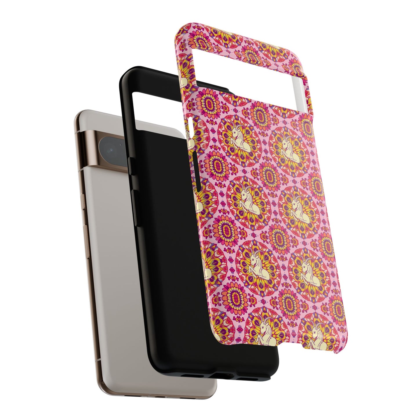 Tough Cases, Capricorn, Zodiac v4, Flower Pattern