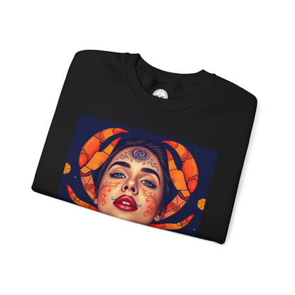 Unisex Heavy Blend™ Crewneck Sweatshirt, Cancer, Zodiac v1, Sexy Pattern