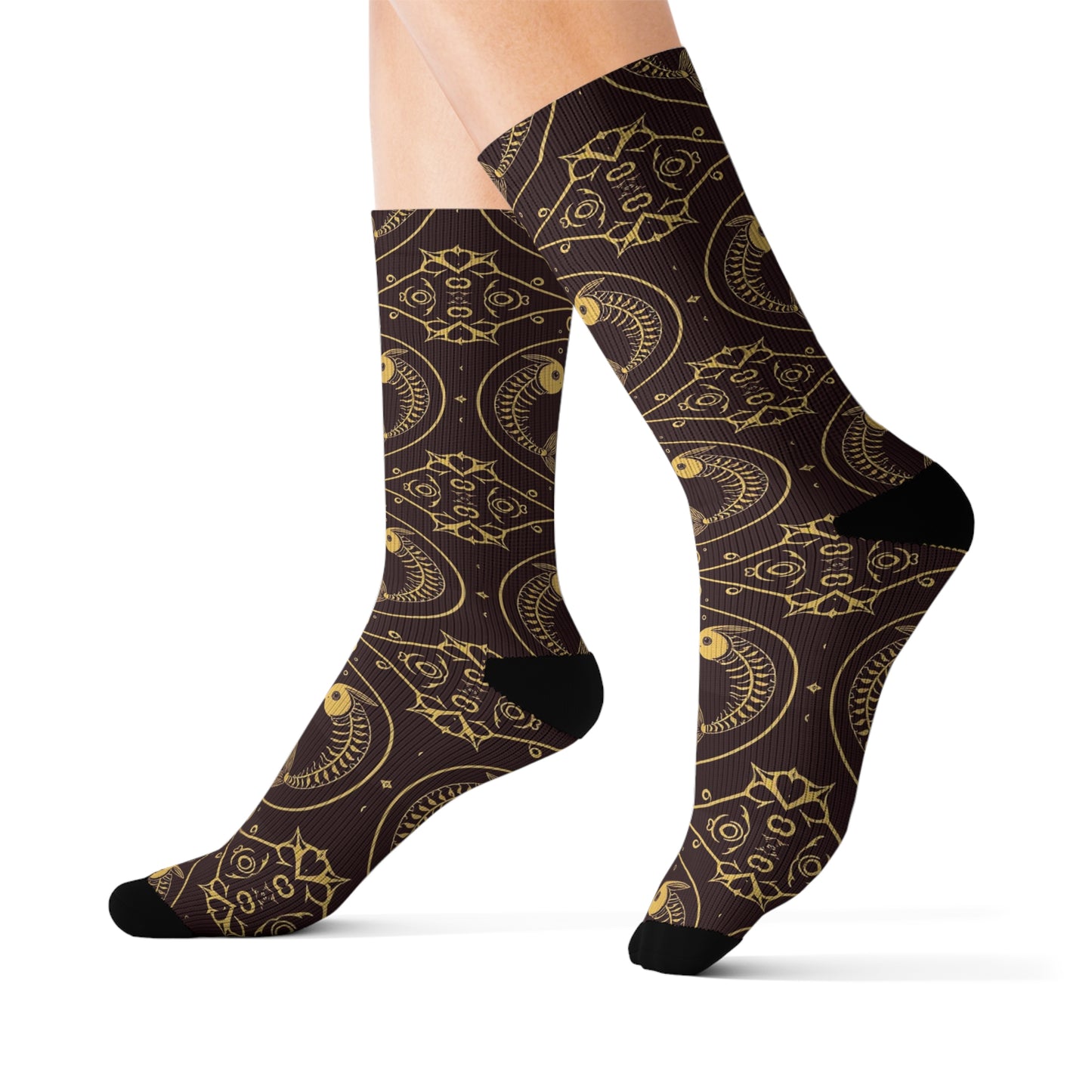 Sublimation Socks, Pisces, Zodiac v1, Pattern