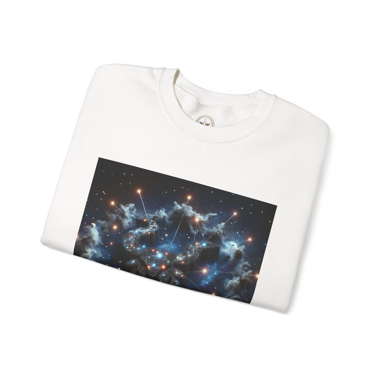 Unisex Heavy Blend™ Crewneck Sweatshirt, Space Bullhead, Taurus Zodiac Design