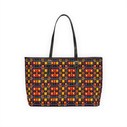 Leather Shoulder Bag, Sagittarius, Zodiac v2, Shapes Pattern