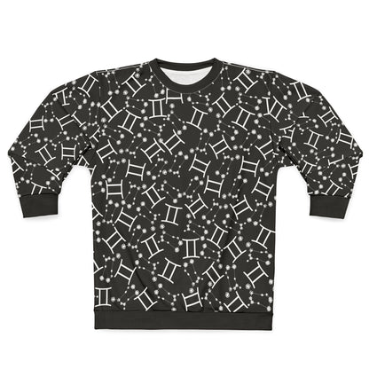 Zodiac AOP Unisex Sweatshirt Gemini Zodiac Sign