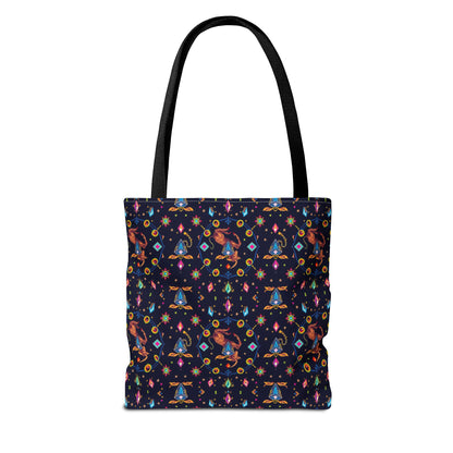 Tote Bag (AOP), Capricorn, Zodiac v1, Jewel Pattern