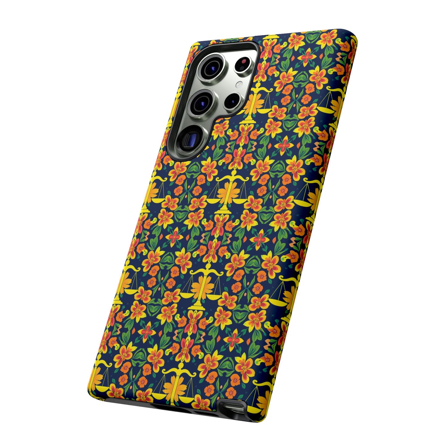 Tough Cases, Libra, Zodiac v3, Flower Pattern