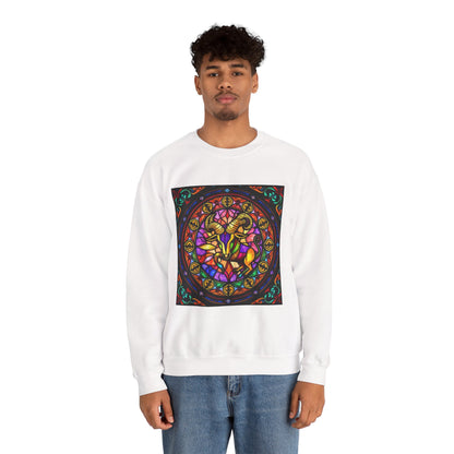 Unisex Heavy Blend™ Crewneck Sweatshirt, Glass 1, Taurus Zodiac Design