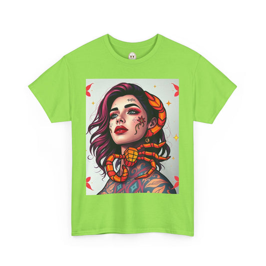 Unisex Heavy Cotton T-Shirt, Scorpio, Zodiac v3, Sexy Art