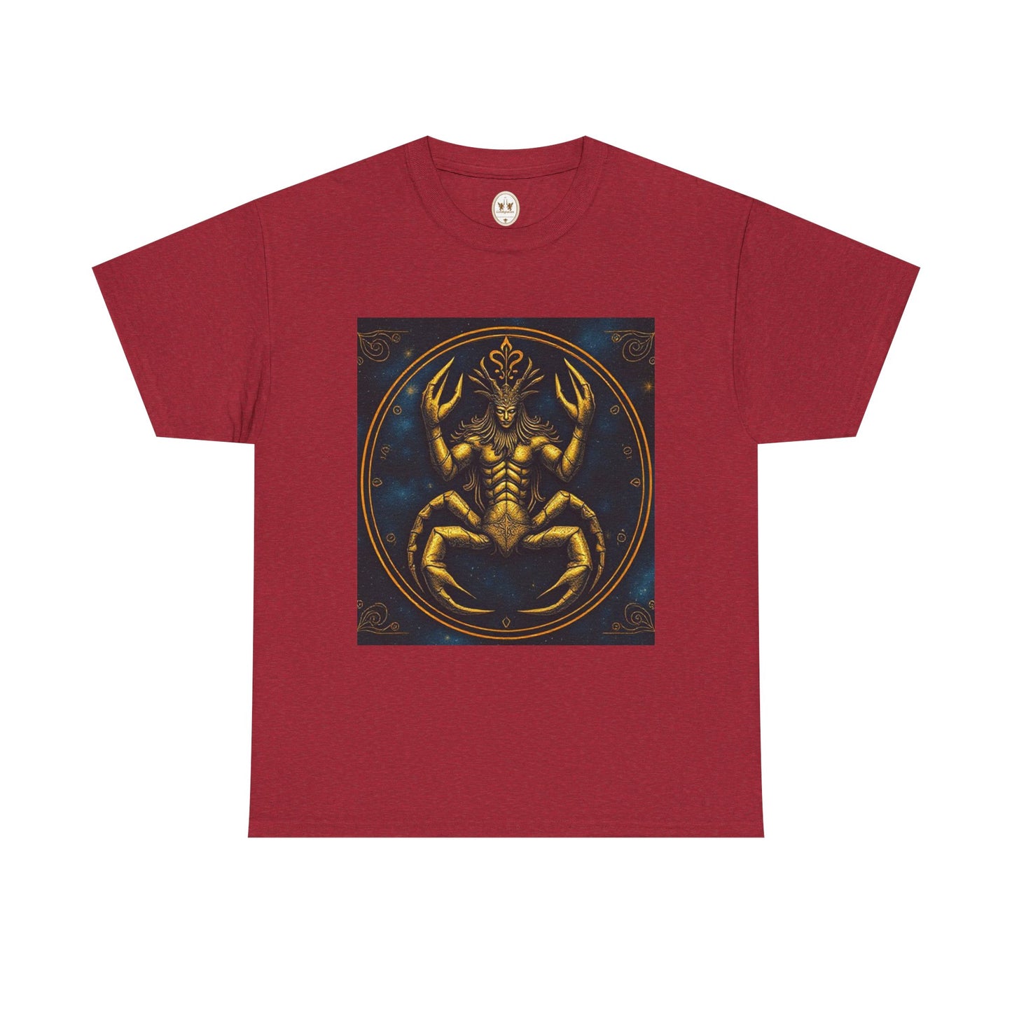 Unisex Heavy Cotton T-Shirt, Scorpion King, Cancer Zodiac Design