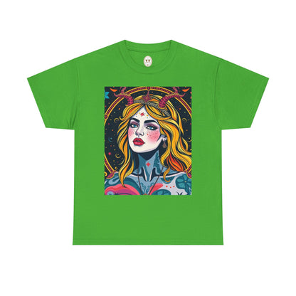 Unisex Heavy Cotton T-Shirt, Virgo, Zodiac v2, Sexy Art