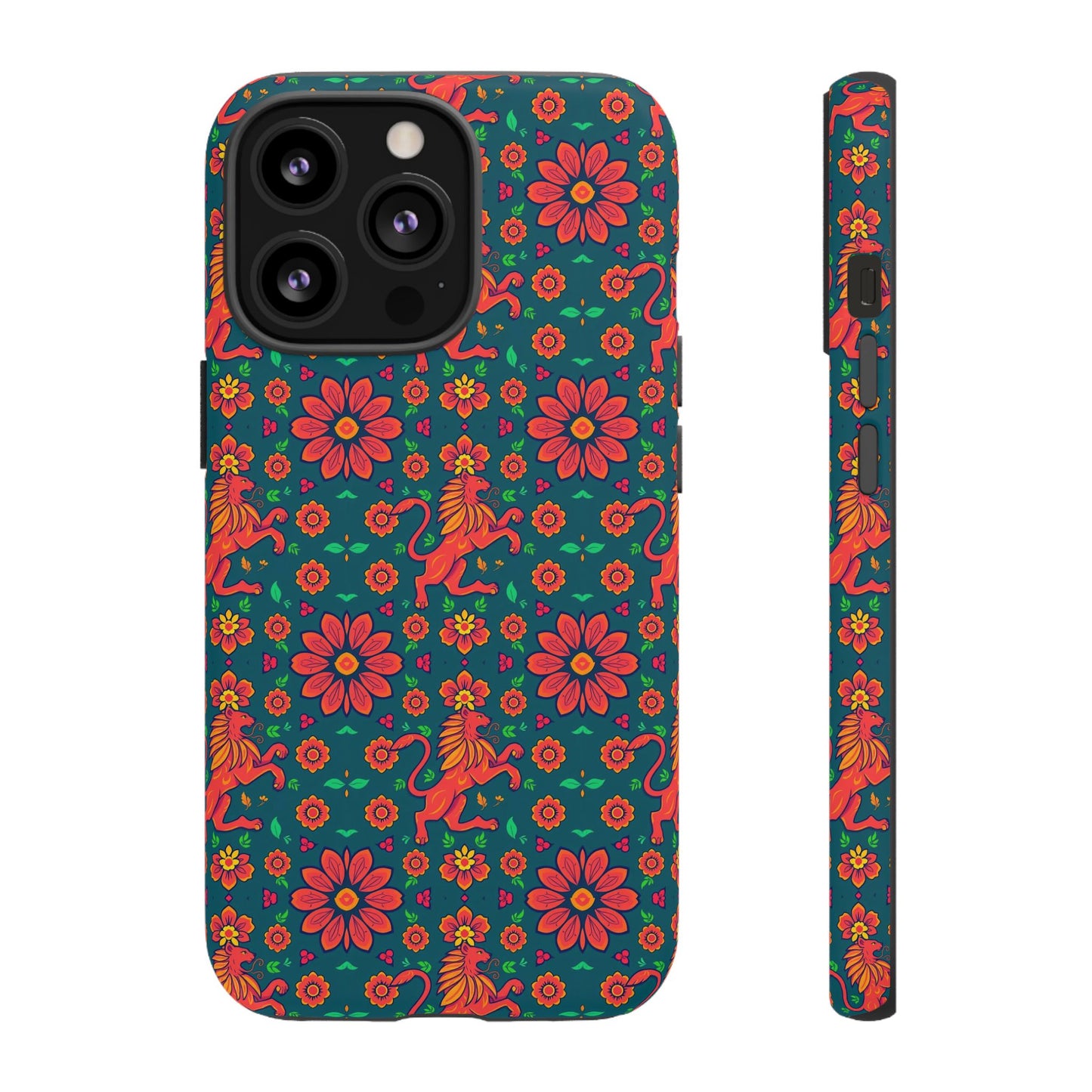 Tough Cases, Leo, Zodiac v2, Flower Pattern