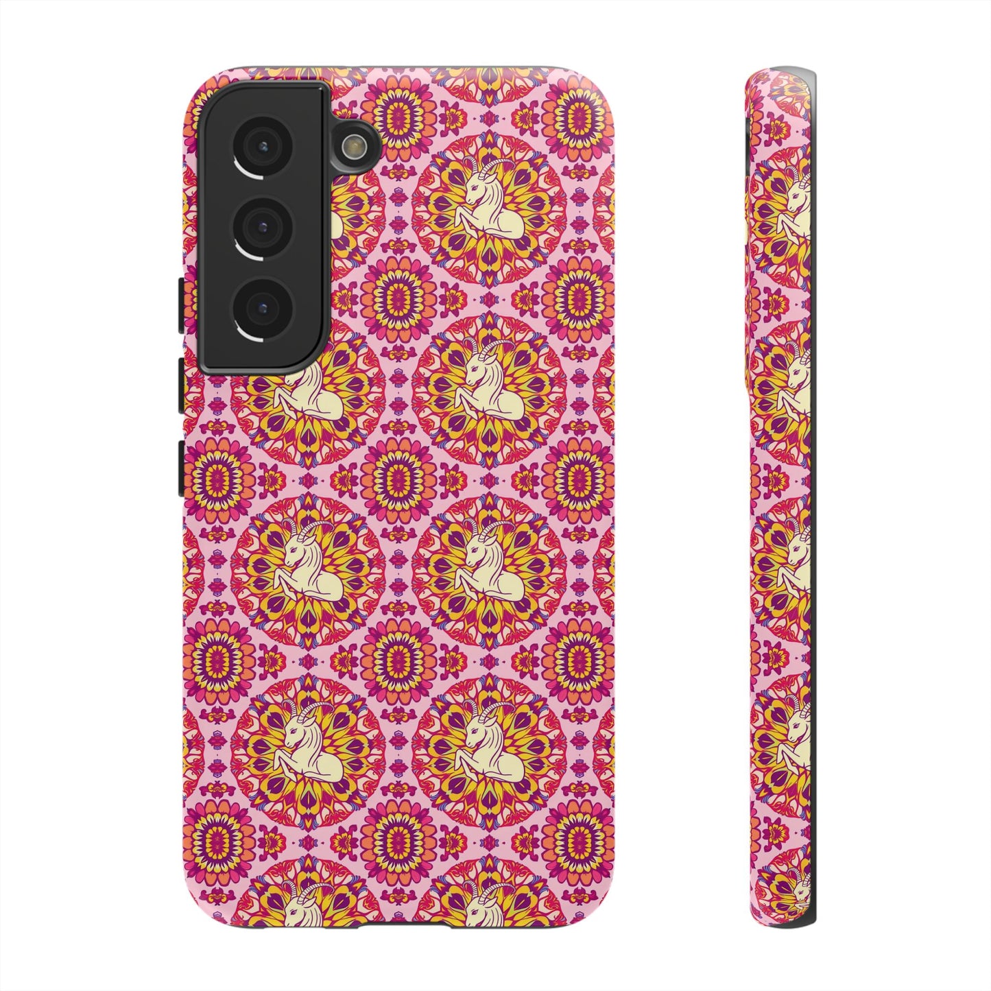 Tough Cases, Capricorn, Zodiac v4, Flower Pattern